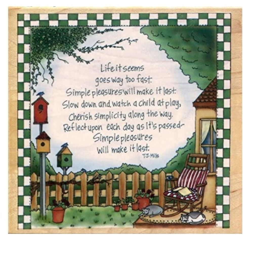 Brand: inkadinkadooJoy Marie Wood Mounted Rubber